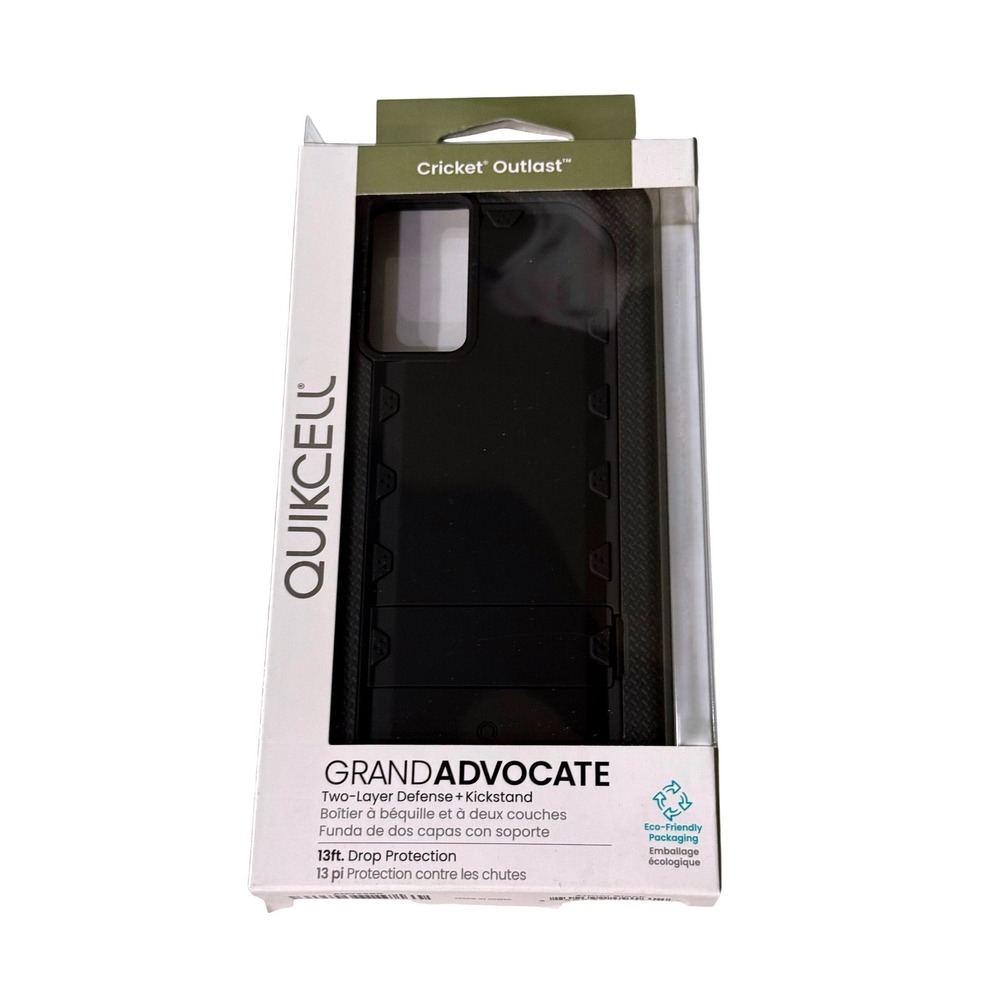 Quikcell Grand Advocate Cricket Outlast CaseBlack Kickstand 13ft Drop Protection
